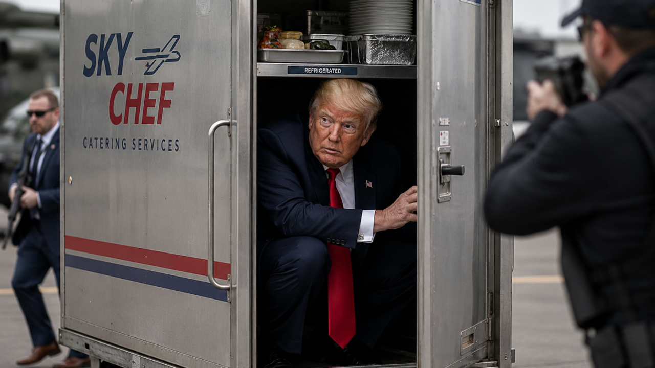 El patrón que huye en un carrito de catering: Trump escapa de Turquía como un fantasma mientras el imperio tiembla ante la sombra de Irán